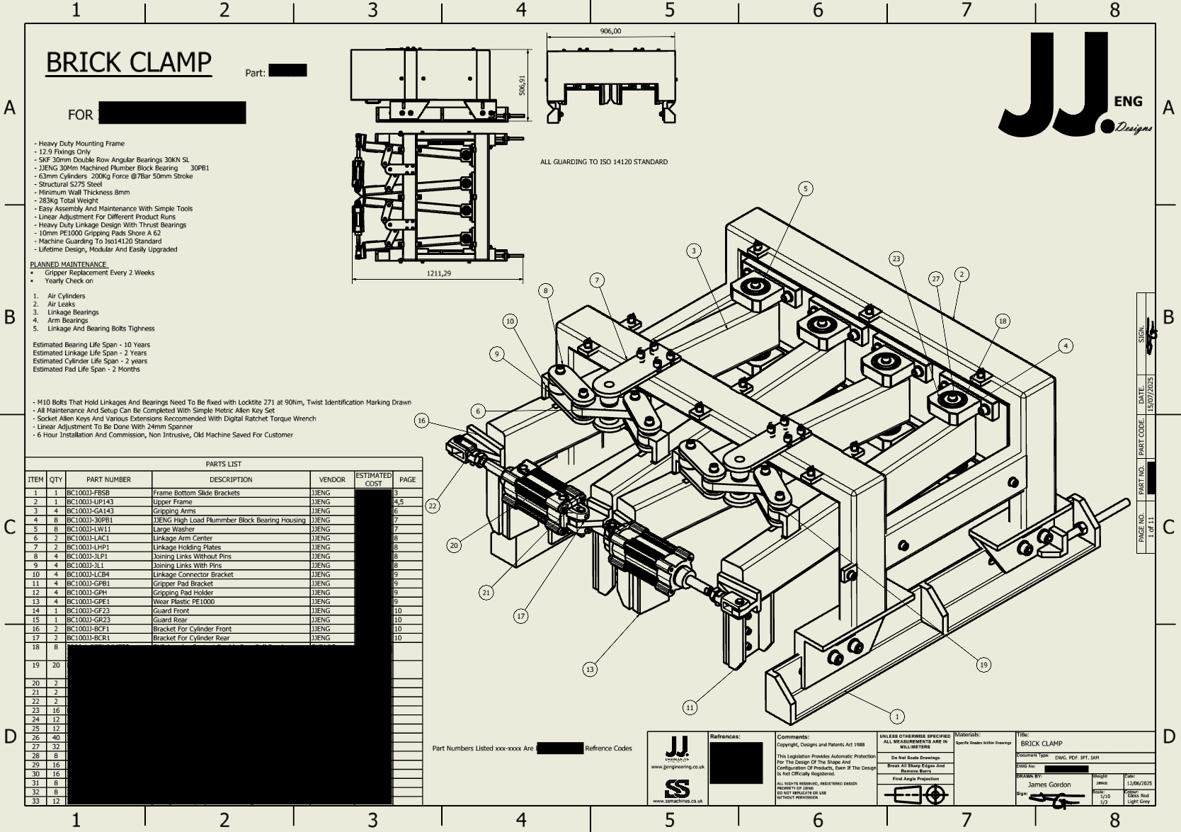 General-arrangement drawing from the brief stage