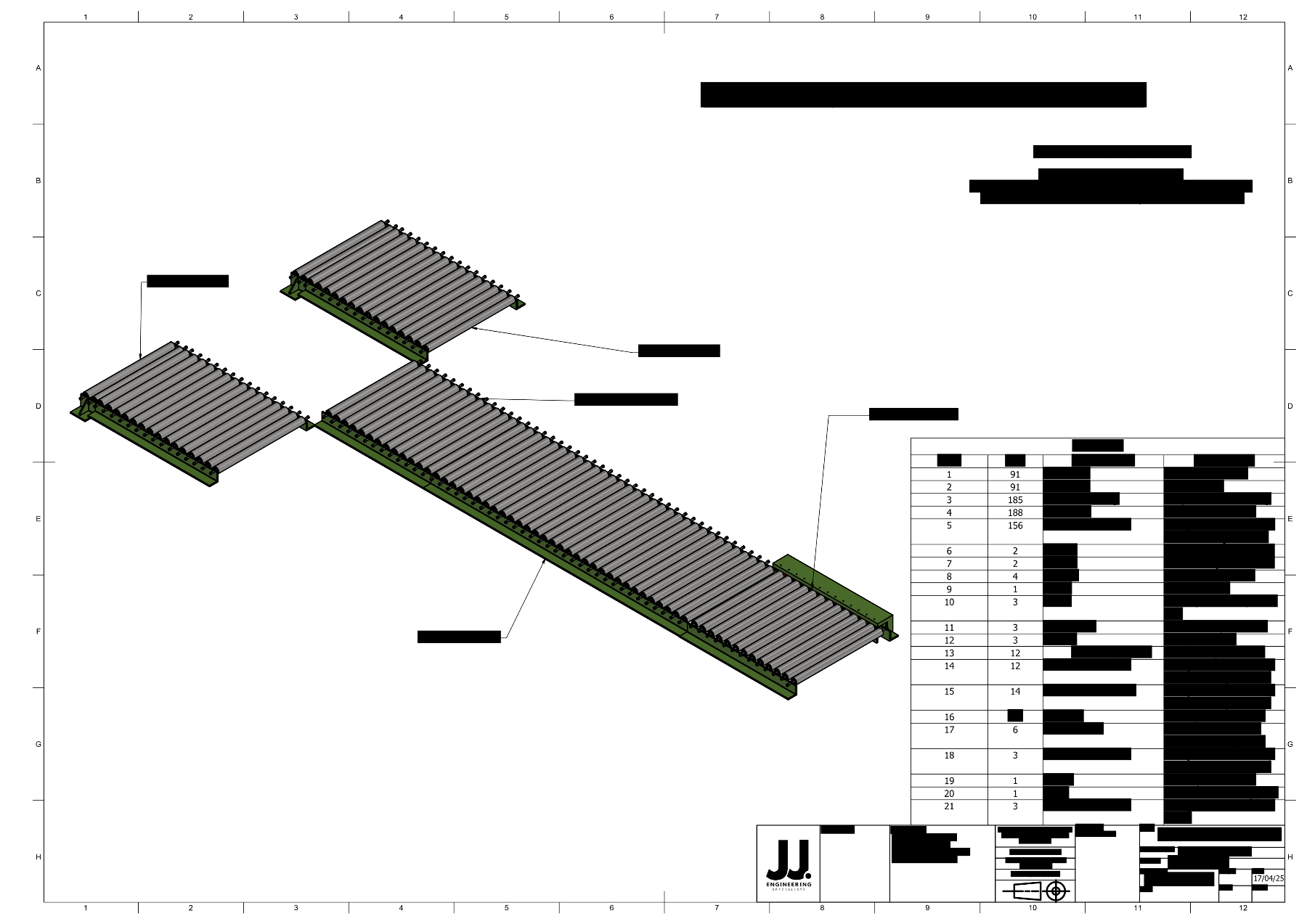 AutoBlender roller system drawing (redacted)