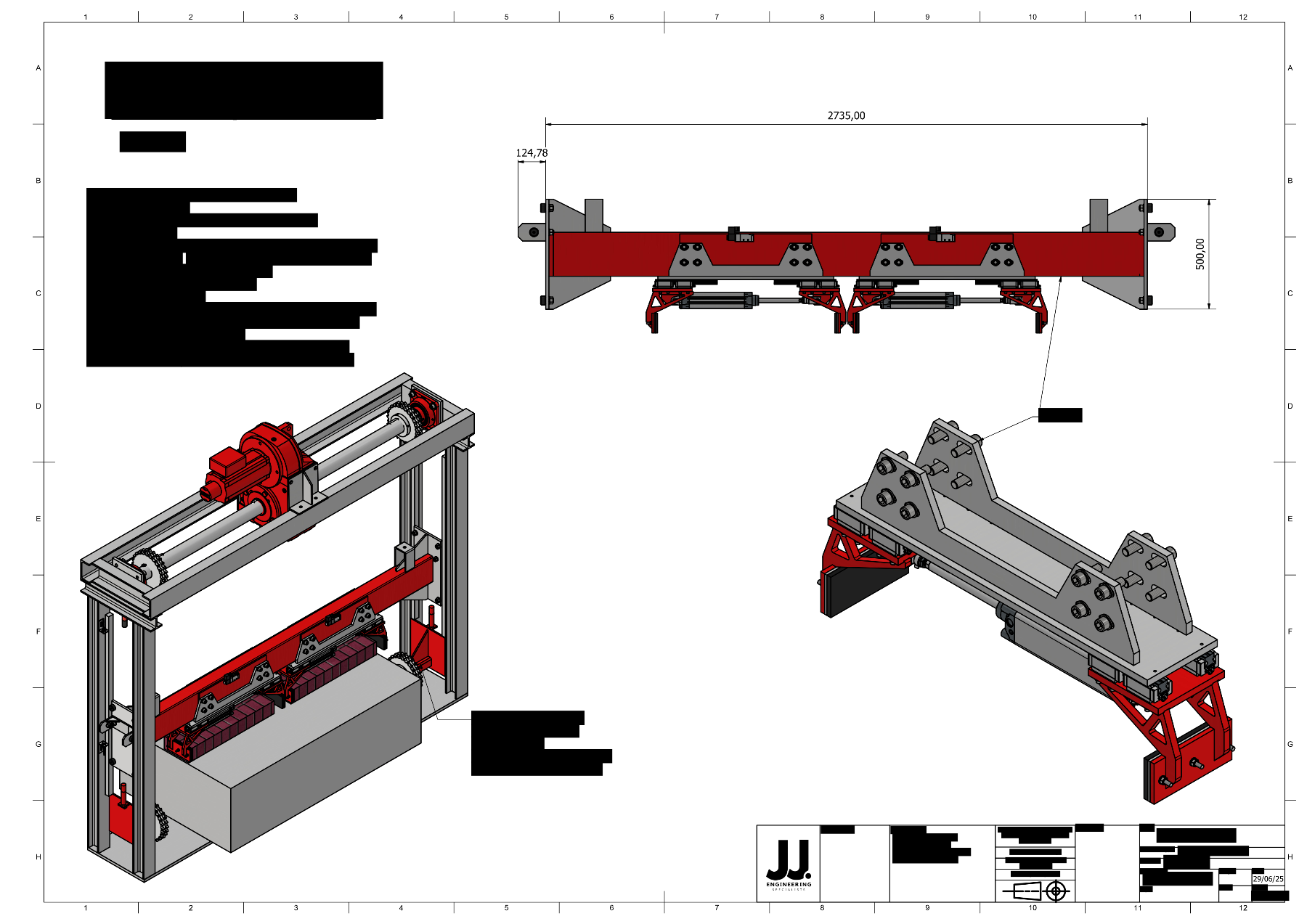 Row split EG4 drawing (redacted)
